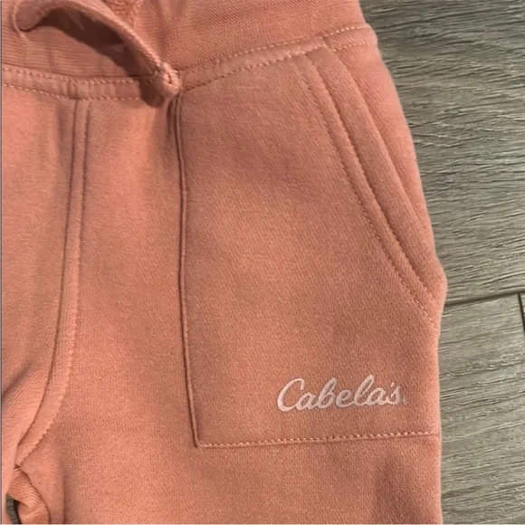 Cabela's Toddler Girls Pink Jogger Sweatpants Elastic Waistband - Picture 3 of 4